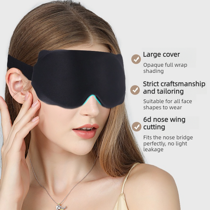 Translation missing: en.3D Contoured Sleep Mask, Breathable Fabric with Adjustable Strap, Light-Blocking Eye Mask for Sleeping, Napping, and Travel—Black