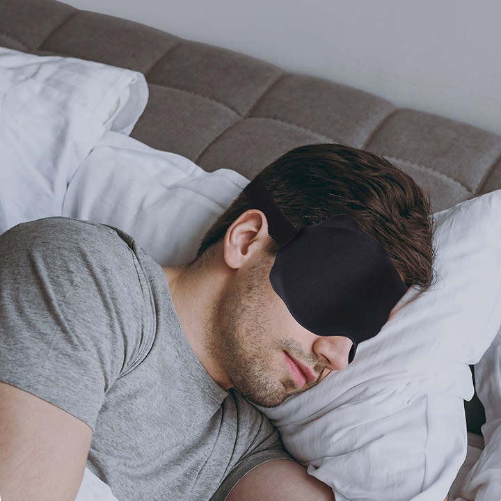 Translation missing: en.3D Contoured Sleep Mask, Breathable Fabric with Adjustable Strap, Light-Blocking Eye Mask for Sleeping, Napping, and Travel - Gray