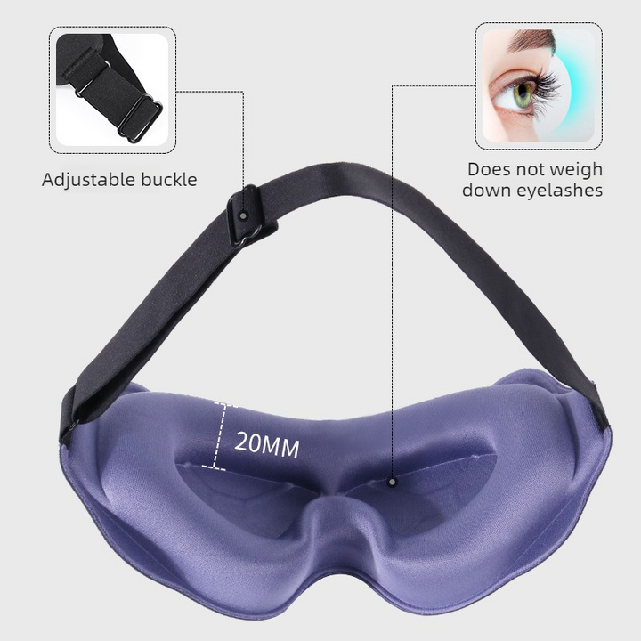 Translation missing: en.3D Contoured Sleep Mask, Breathable Fabric with Adjustable Strap, Light-Blocking Eye Mask for Sleeping, Napping, and Travel - Brown