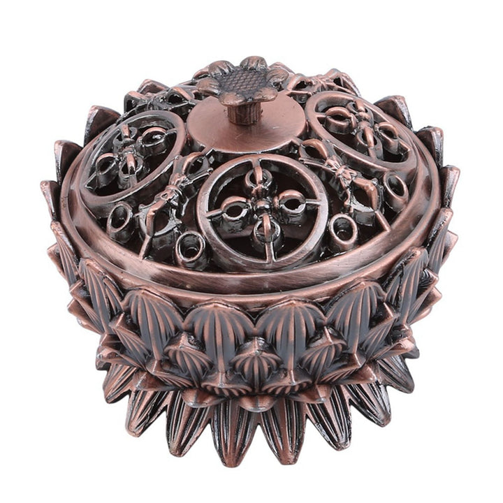 Translation missing: en.Lotus Incense Burner Zinc Alloy Cone Incense Holder Burner Small Incense Holder Ornaments for Home Decoration Brown