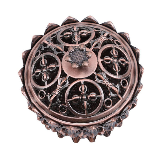 Translation missing: en.Lotus Incense Burner Zinc Alloy Cone Incense Holder Burner Small Incense Holder Ornaments for Home Decoration Brown