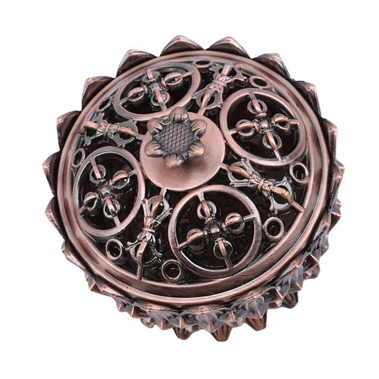 Translation missing: en.Lotus Incense Burner Zinc Alloy Cone Incense Holder Burner Small Incense Holder Ornaments for Home Decoration Brown