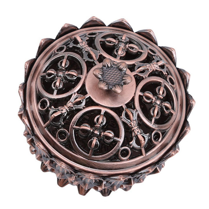Translation missing: en.Lotus Incense Burner Zinc Alloy Cone Incense Holder Burner Small Incense Holder Ornaments for Home Decoration Brown