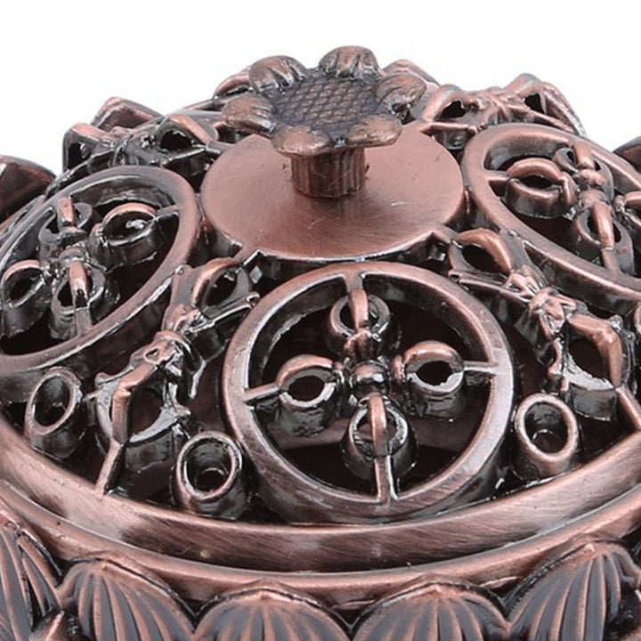 Translation missing: en.Lotus Incense Burner Zinc Alloy Cone Incense Holder Burner Small Incense Holder Ornaments for Home Decoration Brown