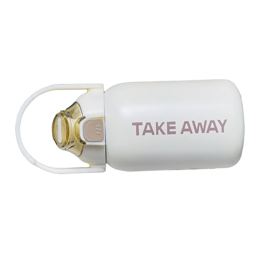 Translation missing: en.850ml Insulated Water Bottle Large Capacity with Bounce Cap Straw Winter Insulated Cup for Outdoor Beige