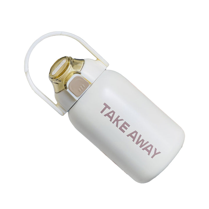 Translation missing: en.850ml Insulated Water Bottle Large Capacity with Bounce Cap Straw Winter Insulated Cup for Outdoor Beige