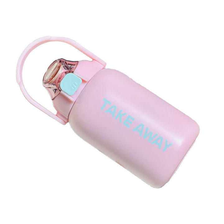 Translation missing: en.850ml Insulated Water Bottle Large Capacity with Bounce Cap Straw Winter Insulated Cup for Outdoor Pink