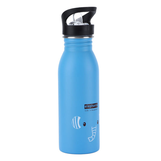 Translation missing: en.Stainless Steel Sport Water Bottle 500ml Cute Vacuum Insulated Water Bottle with Sucking Mouth for Outdoor SportsBlue Elephant