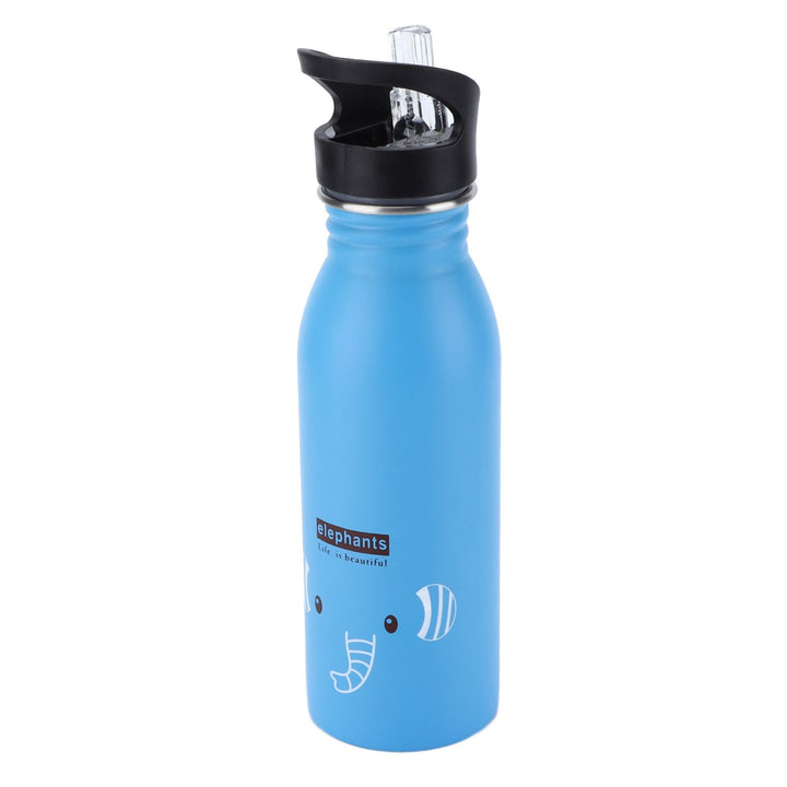 Translation missing: en.Stainless Steel Sport Water Bottle 500ml Cute Vacuum Insulated Water Bottle with Sucking Mouth for Outdoor SportsBlue Elephant
