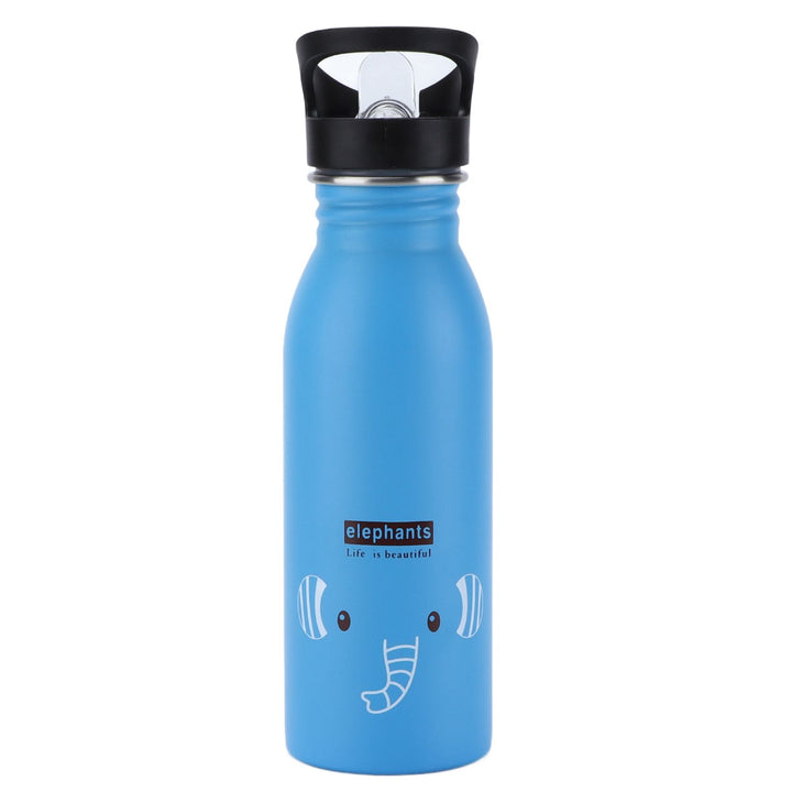 Translation missing: en.Stainless Steel Sport Water Bottle 500ml Cute Vacuum Insulated Water Bottle with Sucking Mouth for Outdoor SportsBlue Elephant