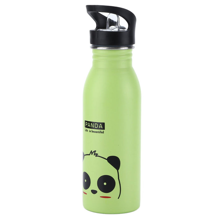 Translation missing: en.Stainless Steel Sport Water Bottle 500ml Cute Vacuum Insulated Water Bottle with Sucking Mouth for Outdoor SportsGreen Panda