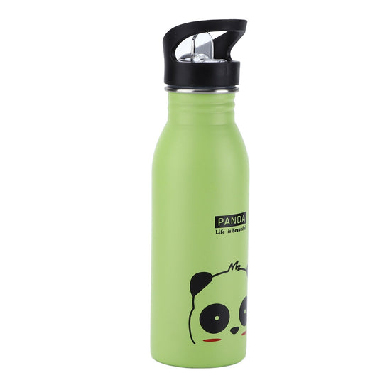 Translation missing: en.Stainless Steel Sport Water Bottle 500ml Cute Vacuum Insulated Water Bottle with Sucking Mouth for Outdoor SportsGreen Panda