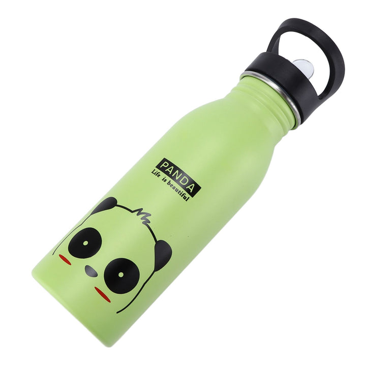 Translation missing: en.Stainless Steel Sport Water Bottle 500ml Cute Vacuum Insulated Water Bottle with Sucking Mouth for Outdoor SportsGreen Panda