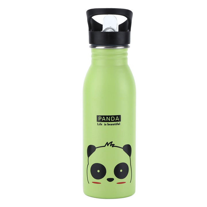 Translation missing: en.Stainless Steel Sport Water Bottle 500ml Cute Vacuum Insulated Water Bottle with Sucking Mouth for Outdoor SportsGreen Panda