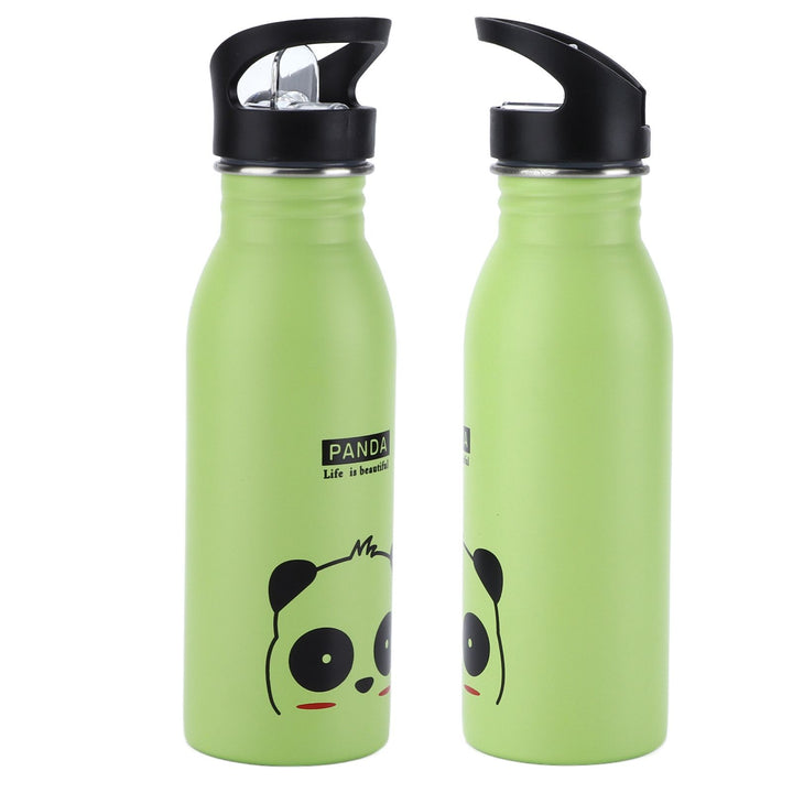 Translation missing: en.Stainless Steel Sport Water Bottle 500ml Cute Vacuum Insulated Water Bottle with Sucking Mouth for Outdoor SportsGreen Panda