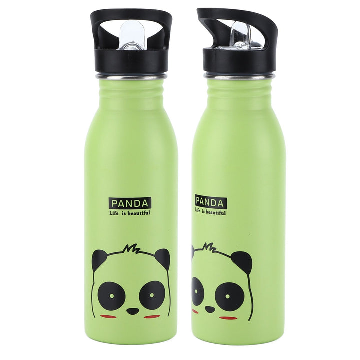 Translation missing: en.Stainless Steel Sport Water Bottle 500ml Cute Vacuum Insulated Water Bottle with Sucking Mouth for Outdoor SportsGreen Panda