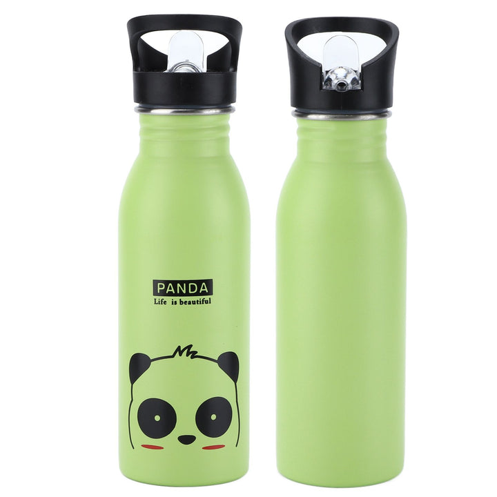 Translation missing: en.Stainless Steel Sport Water Bottle 500ml Cute Vacuum Insulated Water Bottle with Sucking Mouth for Outdoor SportsGreen Panda