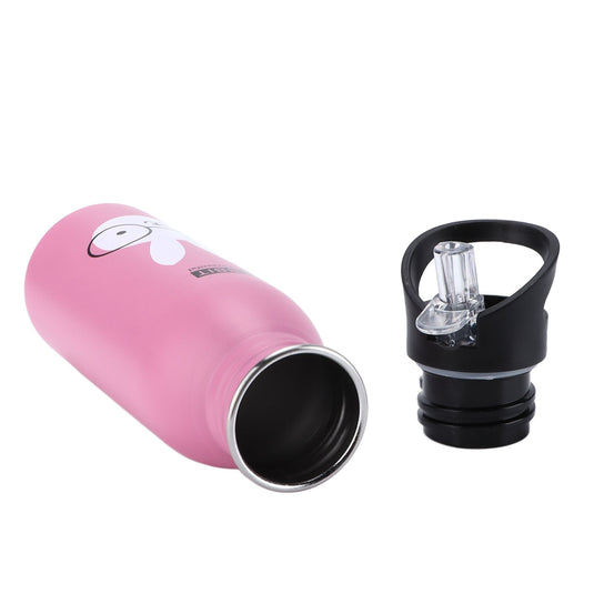 Translation missing: en.Stainless Steel Sport Water Bottle 500ml Cute Vacuum Insulated Water Bottle with Sucking Mouth for Outdoor SportsPink Bunny