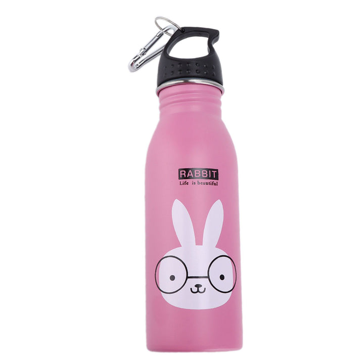 Translation missing: en.K601 Cute Cartoon Water Bottle Insulated Vacumm Stainless Steel Sport Water Bottle for KidPink Rabbit