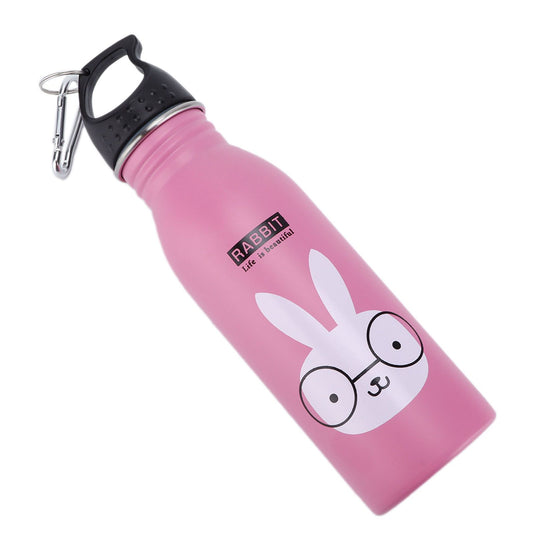 Translation missing: en.K601 Cute Cartoon Water Bottle Insulated Vacumm Stainless Steel Sport Water Bottle for KidPink Rabbit