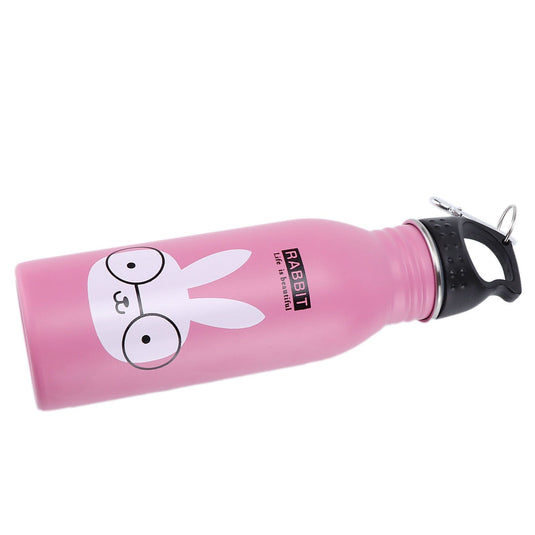 Translation missing: en.K601 Cute Cartoon Water Bottle Insulated Vacumm Stainless Steel Sport Water Bottle for KidPink Rabbit