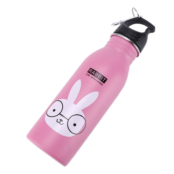 Translation missing: en.K601 Cute Cartoon Water Bottle Insulated Vacumm Stainless Steel Sport Water Bottle for KidPink Rabbit