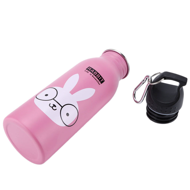 Translation missing: en.K601 Cute Cartoon Water Bottle Insulated Vacumm Stainless Steel Sport Water Bottle for KidPink Rabbit