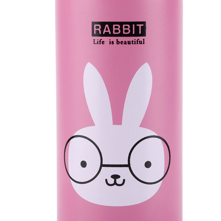 Translation missing: en.K601 Cute Cartoon Water Bottle Insulated Vacumm Stainless Steel Sport Water Bottle for KidPink Rabbit