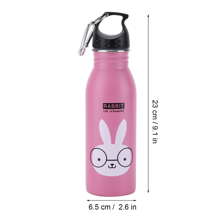 Translation missing: en.K601 Cute Cartoon Water Bottle Insulated Vacumm Stainless Steel Sport Water Bottle for KidPink Rabbit