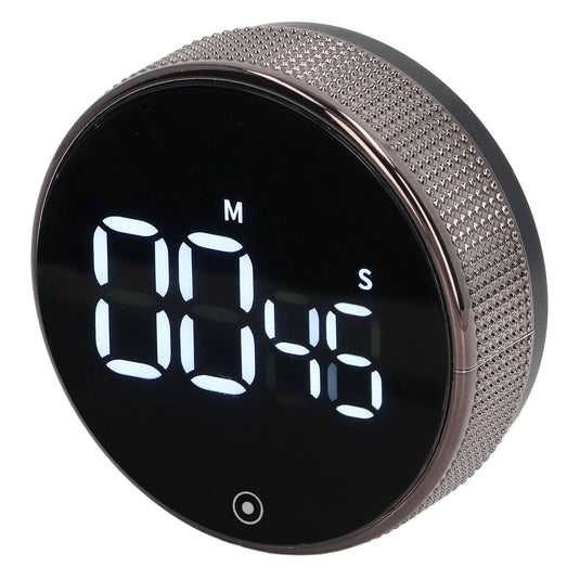 Translation missing: en.Kitchen Timer Rotating Silent Magnetic Suction Kids Study Timer LED Countdown Timer Black