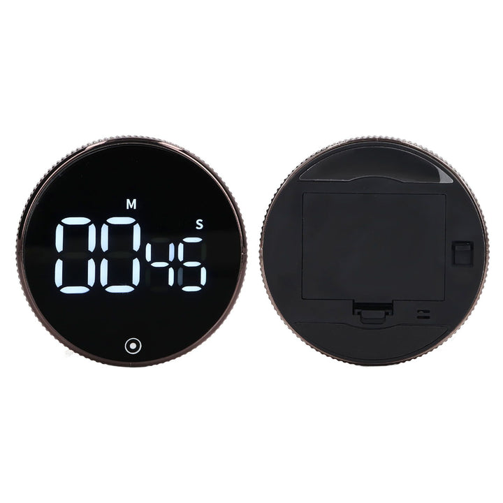 Translation missing: en.Kitchen Timer Rotating Silent Magnetic Suction Kids Study Timer LED Countdown Timer Black