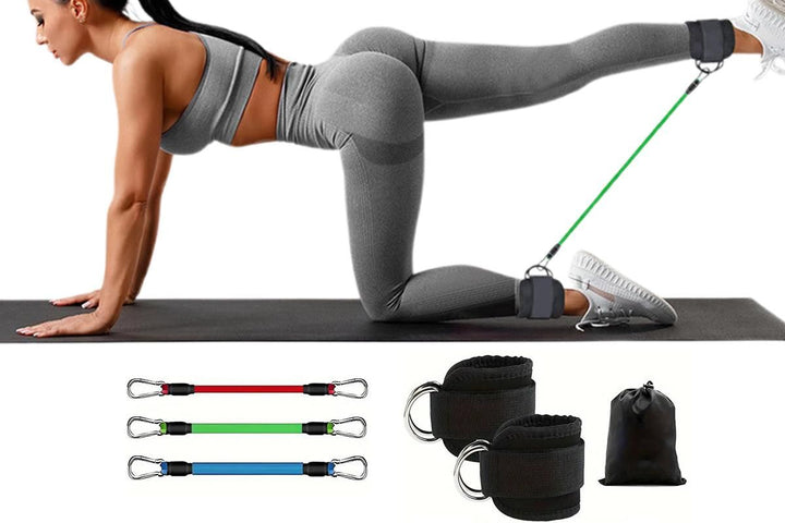 Translation missing: en.6Pcs Ankle Resistance Bands Ankle Bands for Working Out with Cuffs Resistance Bands -Mixed Color