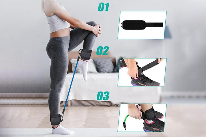 Translation missing: en.6Pcs Ankle Resistance Bands Ankle Bands for Working Out with Cuffs Resistance Bands -Mixed Color
