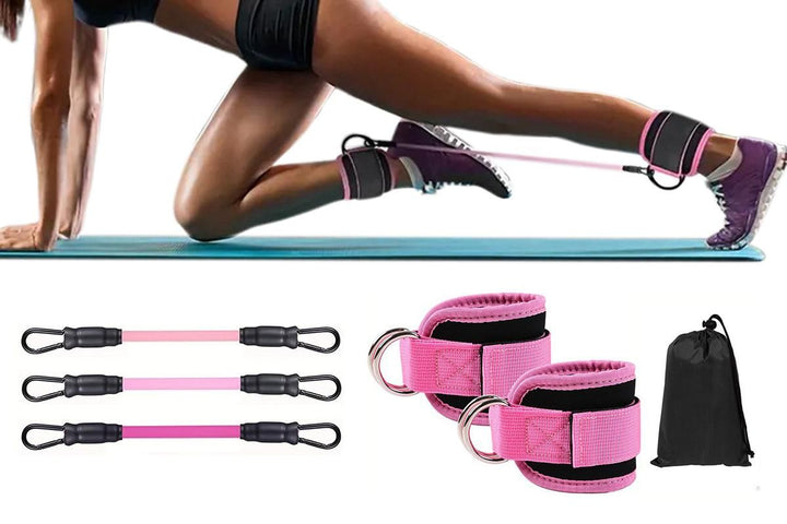 Translation missing: en.6Pcs Ankle Resistance Bands Ankle Bands for Working Out with Cuffs Resistance Bands -Mixed Color