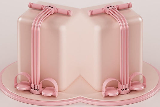 Translation missing: en.Pedal Resistance Band with Handles Adjustable Detachable Multifunction Pedal Resistance Band for Abs Arms Waist Legs Home Fitness - Pink