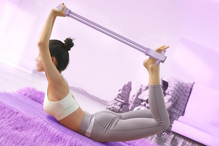 Translation missing: en.Pedal Resistance Band with Handles Adjustable Detachable Multifunction Pedal Resistance Band for Abs Arms Waist Legs Home Fitness - Pink