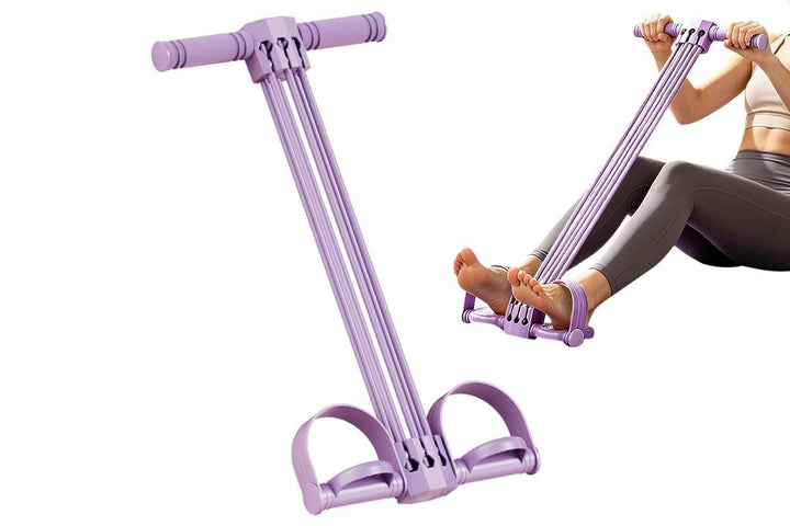 Translation missing: en.Pedal Resistance Band with Handles Adjustable Detachable Multifunction Pedal Resistance Band for Abs Arms Waist Legs Home Fitness - Purple