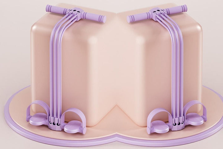 Translation missing: en.Pedal Resistance Band with Handles Adjustable Detachable Multifunction Pedal Resistance Band for Abs Arms Waist Legs Home Fitness - Purple