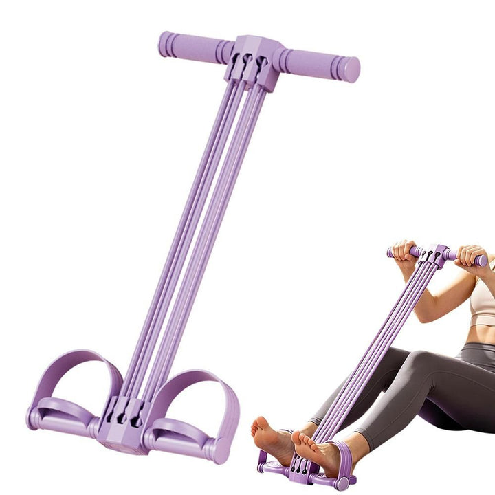 Translation missing: en.Pedal Resistance Band with Handles Adjustable Detachable Multifunction Pedal Resistance Band for Abs Arms Waist Legs Home Fitness - Purple