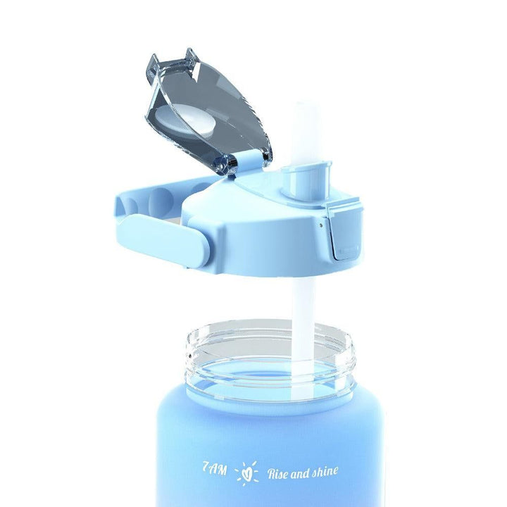 Translation missing: en.3-Piece Set Gradual-Color Motivational Water Bottles Set Sports Drinking Bottle with Time Markings Orange