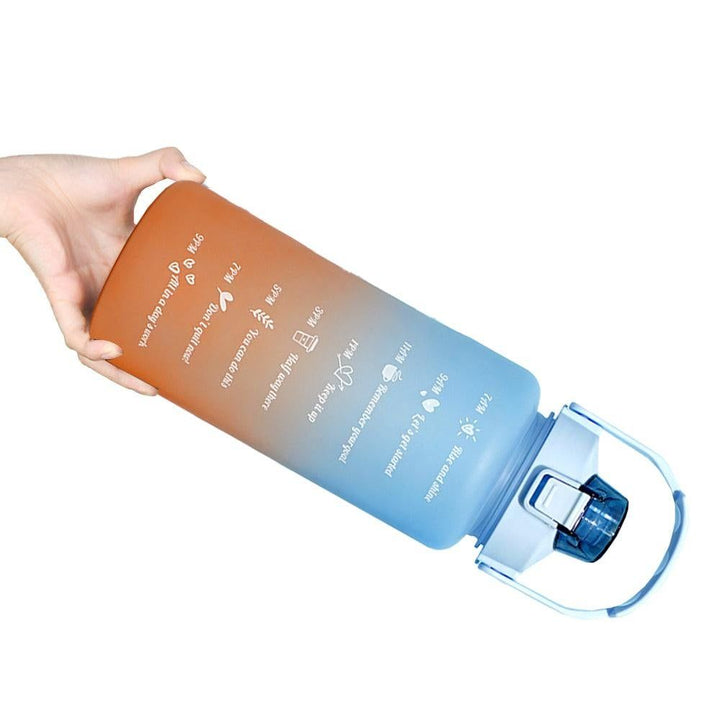 Translation missing: en.3-Piece Set Gradual-Color Motivational Water Bottles Set Sports Drinking Bottle with Time Markings Orange