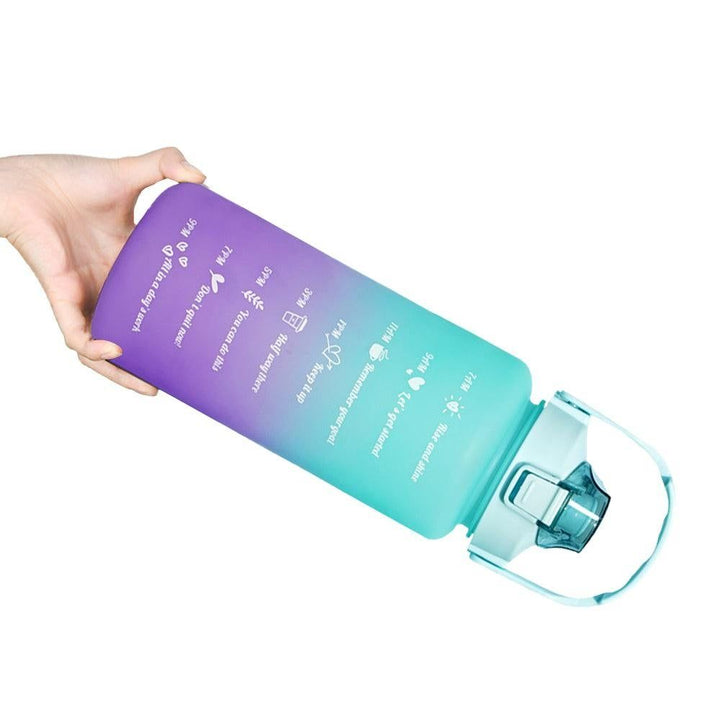 Translation missing: en.3-Piece Set Gradual-Color Motivational Water Bottles Set Sports Drinking Bottle with Time Markings Purple