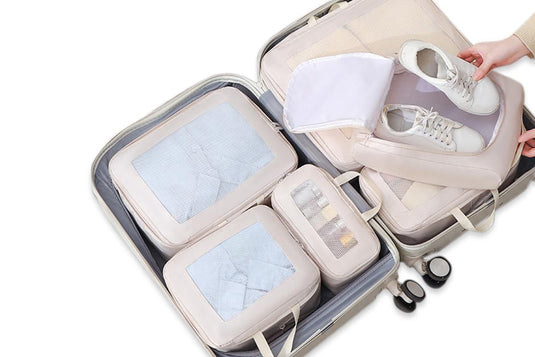 Translation missing: en.7 Set Compression Packing Cubes for Travel Luggage Organizer Bags for Travel Accessories - Khaki