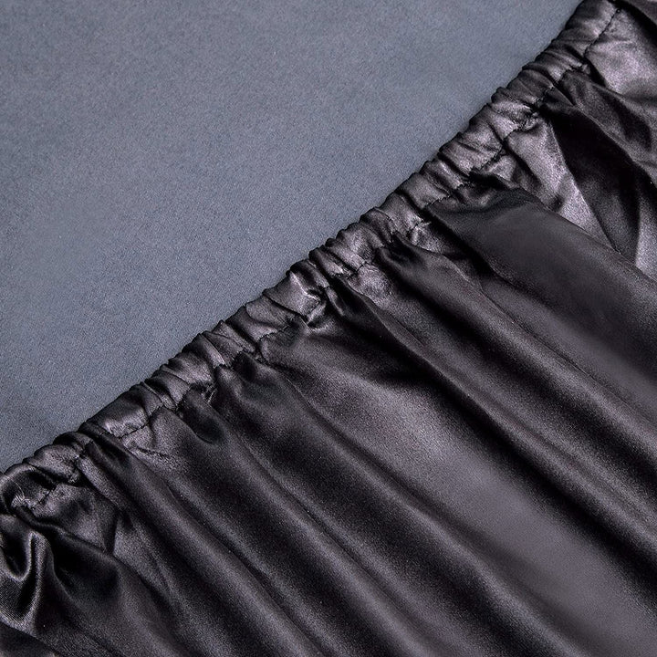 Translation missing: en.Art Silk Satin Sheet Set Hotel 4 Pieces Fitted/Flat Sheet Bedding Set-Luxury Soft Silky Sheets for Hair and Skin, Similar to Silk Bed Sheets Set 4 Pieces(Queen,Black)