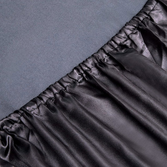 Translation missing: en.Art Silk Satin Sheet Set Hotel 4 Pieces Fitted/Flat Sheet Bedding Set-Luxury Soft Silky Sheets for Hair and Skin, Similar to Silk Bed Sheets Set 4 Pieces(Double,Black)