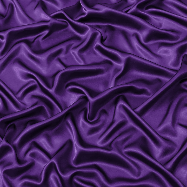 Translation missing: en.Satin Fitted Sheet Set Hotel 3 Pieces Fitted Sheet with Pillowcase, Art Silk Bedding Set-Luxury Soft Silky Sheets for Hair and Skin, Similar to Silk Fitted Sheets Set 3 Pieces(Queen,Purple)