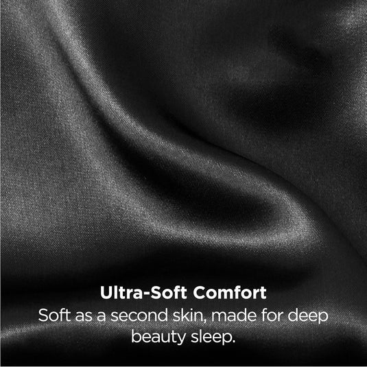 Translation missing: en.Silk Pillowcase for Hair and Skin Mulberry Silk Pillowcase Soft Breathable Smooth Both Sided Natural Silk Pillowcase with Envelope pocket Beauty Sleep Silk Pillow Case for Gift (2 Pack, Standard, Black)