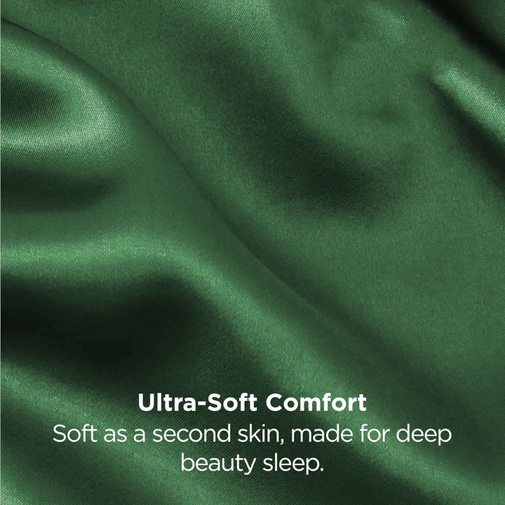Translation missing: en.Silk Pillowcase for Hair and Skin Mulberry Silk Pillowcase Soft Breathable Smooth Both Sided Natural Silk Pillowcase with Envelope pocket Beauty Sleep Silk Pillow Case for Gift (2 Pack, Standard, Green)