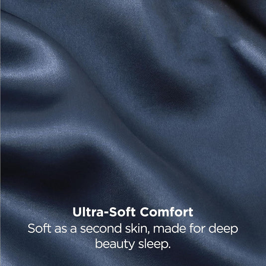 Translation missing: en.Silk Pillowcase for Hair and Skin Mulberry Silk Pillowcase Soft Breathable Smooth Both Sided Natural Silk Pillowcase with Envelope pocket Beauty Sleep Silk Pillow Case for Gift (2 Pack, Standard, Navy)