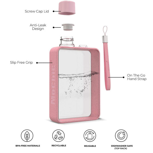 Translation missing: en.A5 Flat Water Bottle Portable Travel Mug BPA Free Water Bottle (Grey)